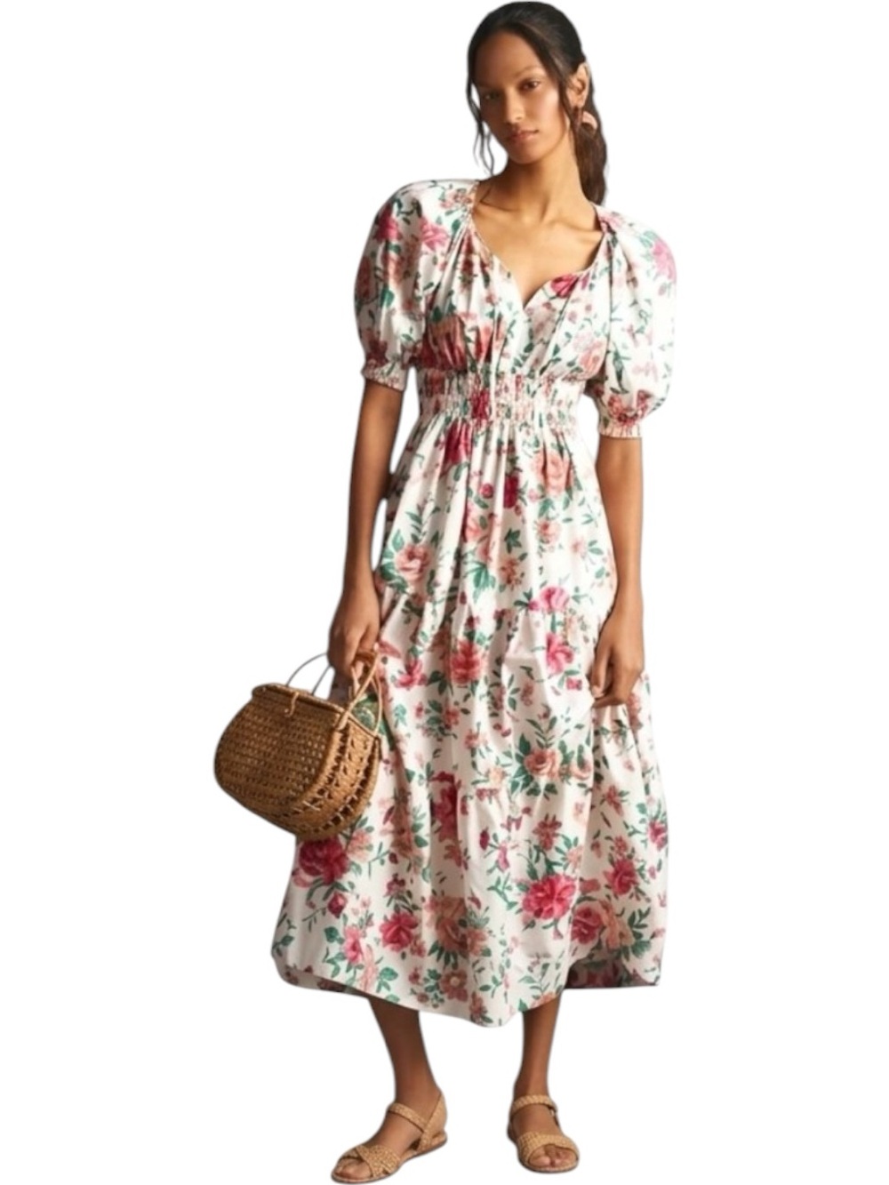 Anthropologie Somerset Puff Sleeve Dress XSP